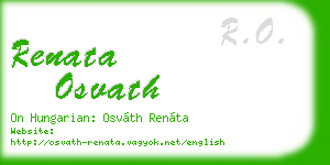 renata osvath business card
